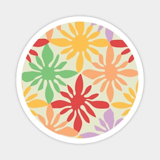 Matisse Flower Cutout Pattern - Bright Colorful Magnet